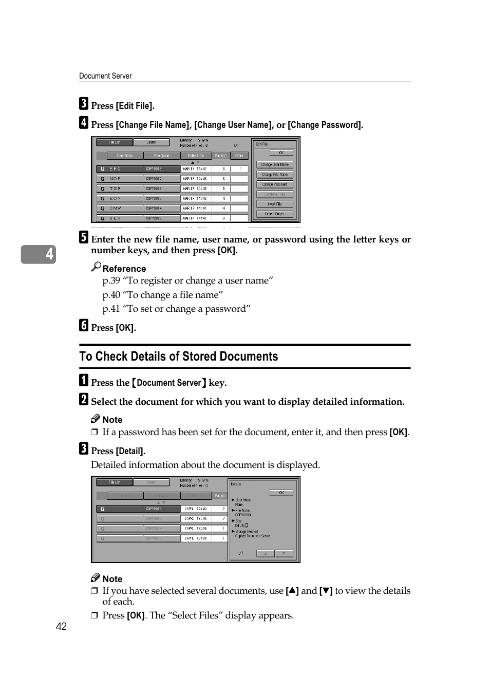 7r &khfn 'hwdlov ri 6wruhg 'rfxphqwv | Savin 40105 User Manual | Page 52 / 66