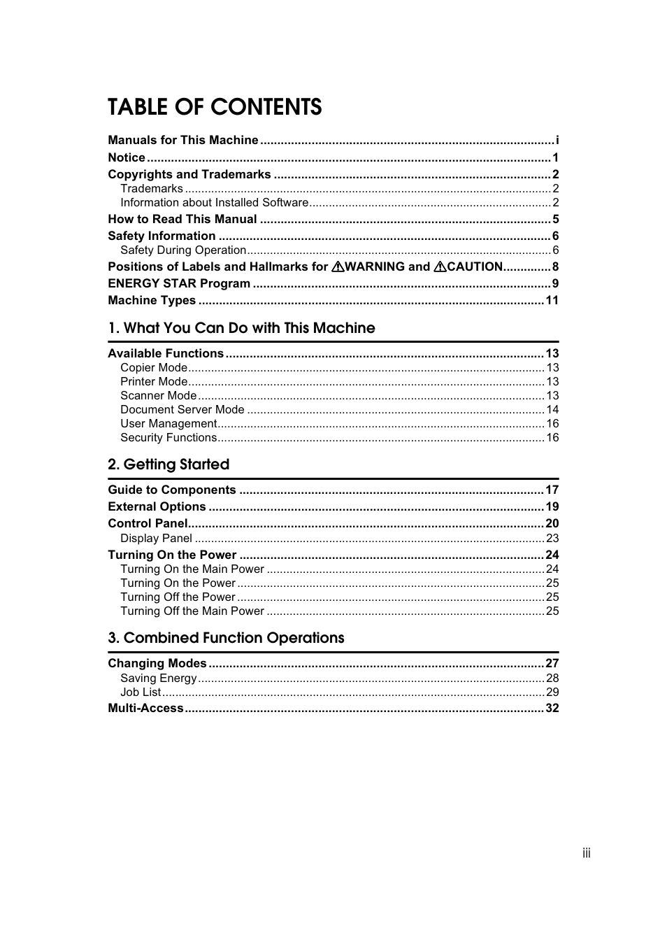 Savin 40105 User Manual | Page 7 / 66