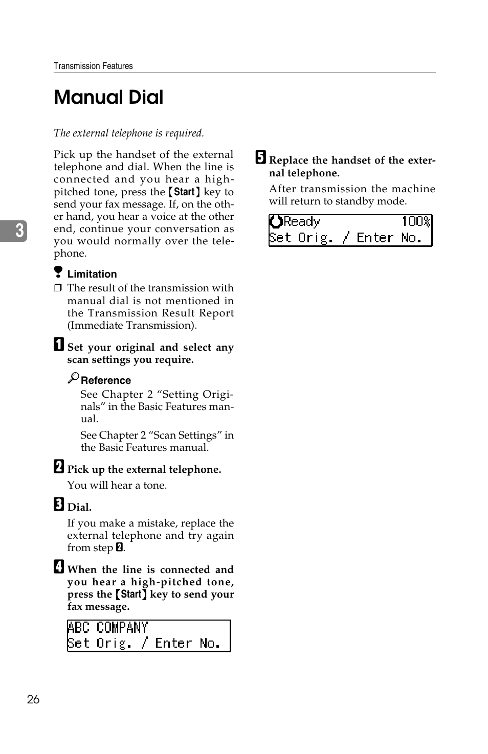 3manual dial | Savin F ax Machine 1018 User Manual | Page 109 / 193