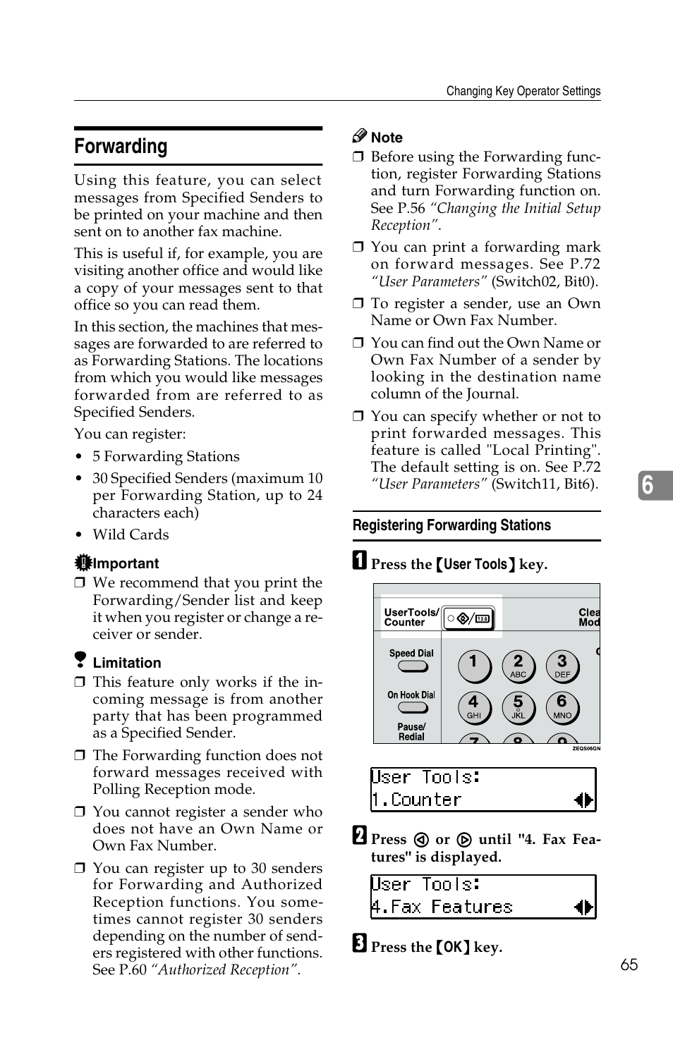 Forwarding | Savin F ax Machine 1018 User Manual | Page 148 / 193
