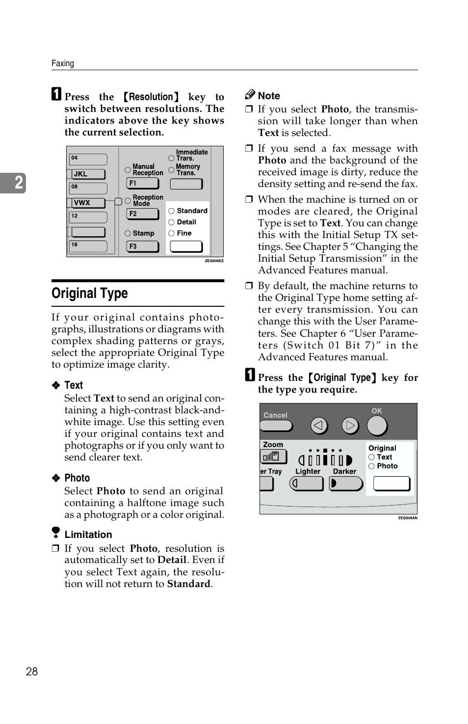 Original type | Savin F ax Machine 1018 User Manual | Page 38 / 193