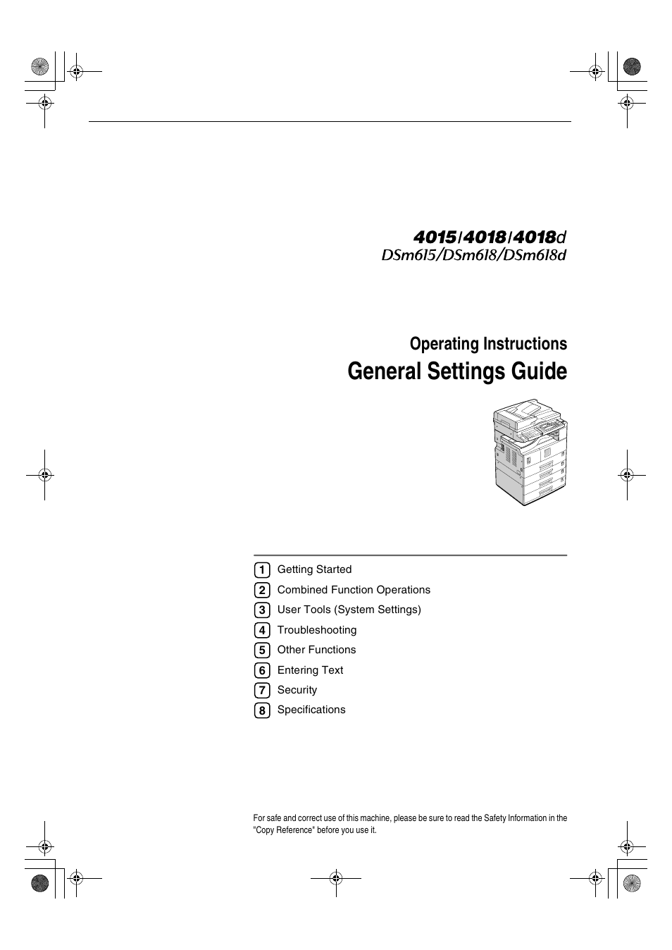 Savin 4015 User Manual | 128 pages