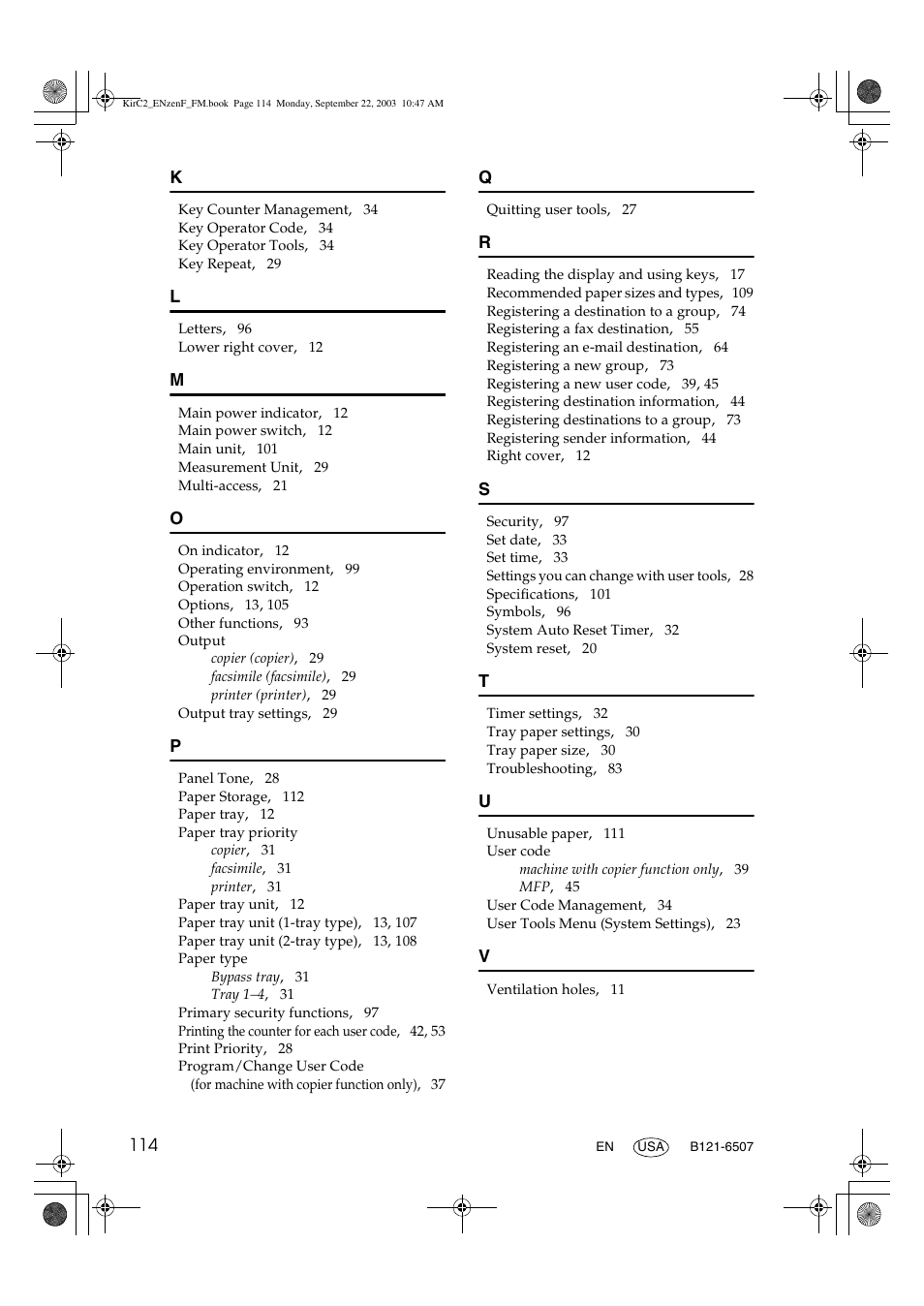 Savin 4015 User Manual | Page 126 / 128
