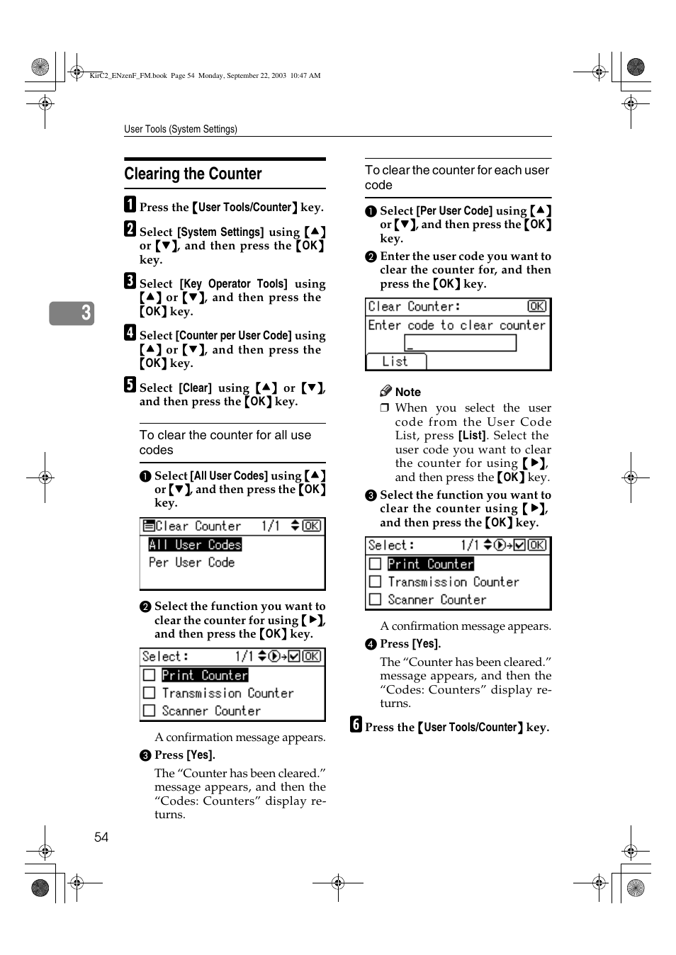 Clearing the counter | Savin 4015 User Manual | Page 66 / 128