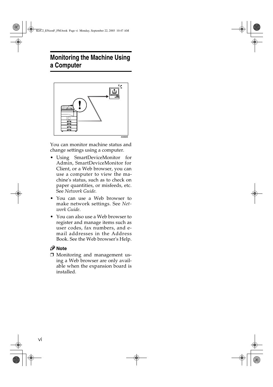 Monitoring the machine using a computer | Savin 4015 User Manual | Page 8 / 128