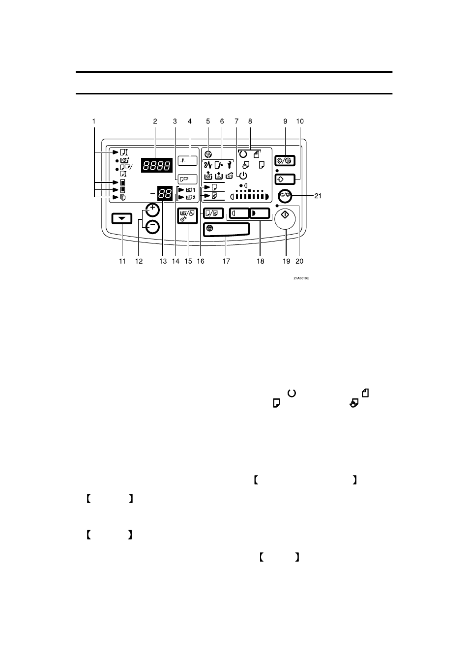 Operation panel | Savin 7800W User Manual | Page 13 / 95