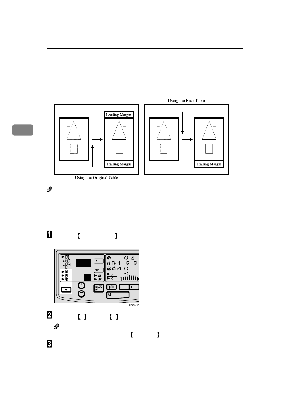 3setting a leading/trailing edge margin | Savin 7800W User Manual | Page 42 / 95