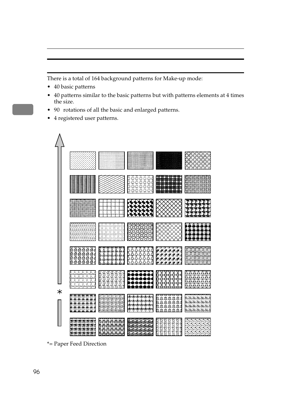 Background patterns | Savin 5450 User Manual | Page 116 / 230