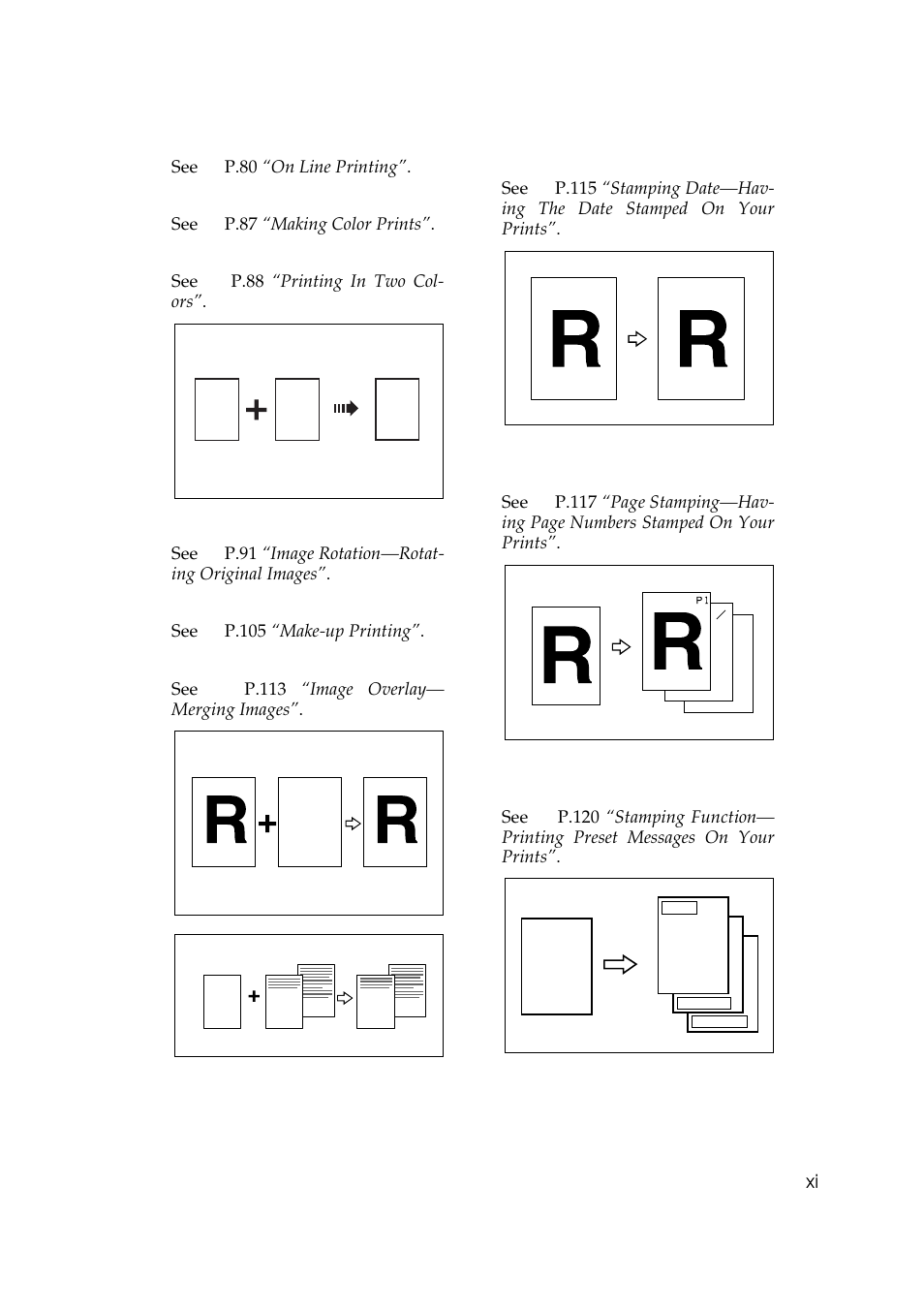 Rp r p | Savin 5450 User Manual | Page 13 / 230