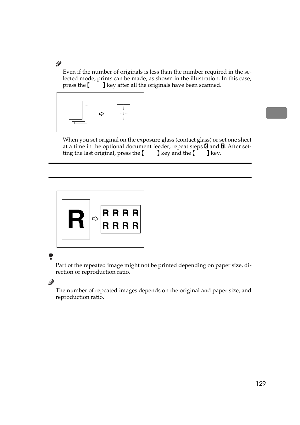 Repeat—repeating an image over the entire print | Savin 5450 User Manual | Page 149 / 230