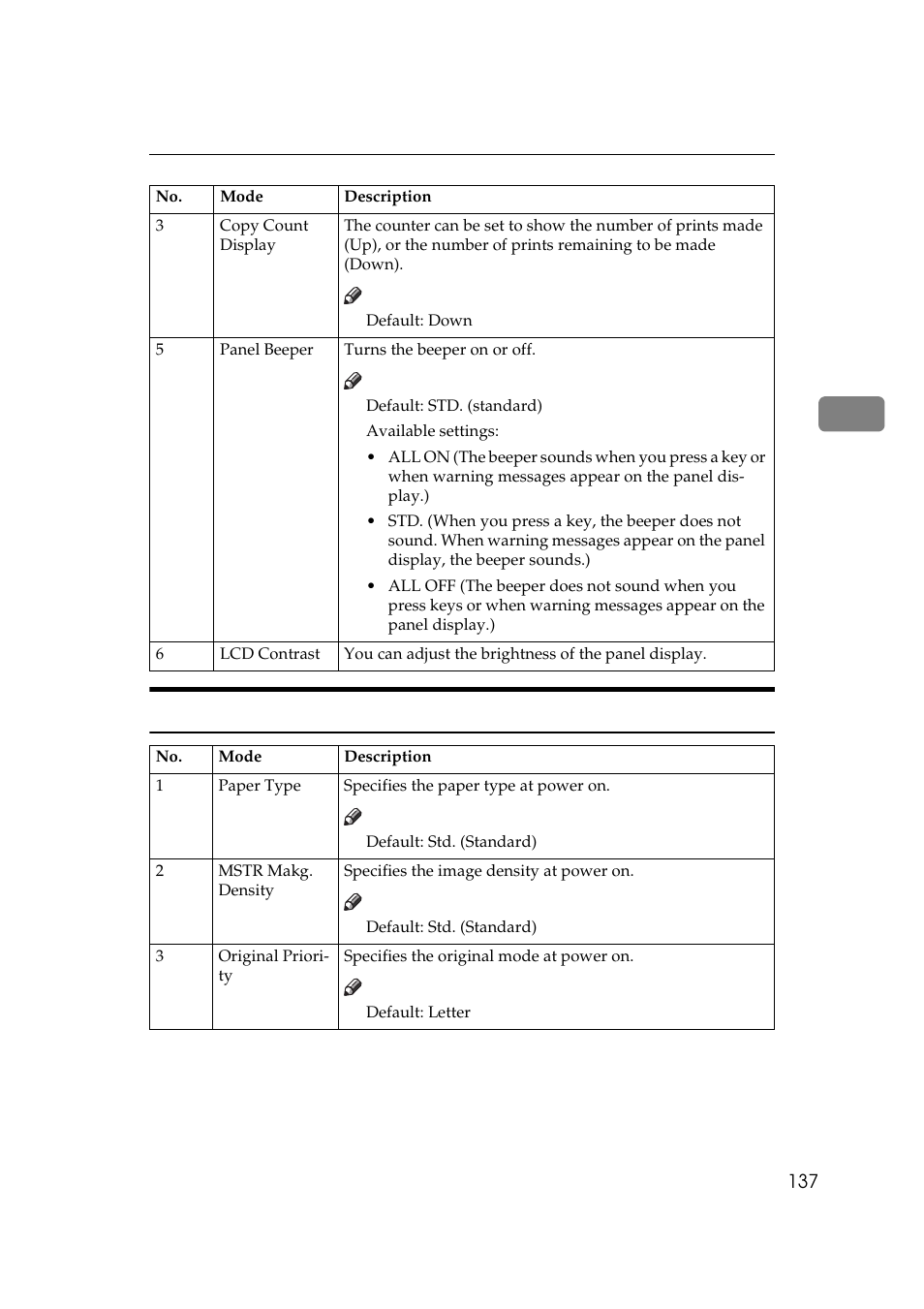 Initial setting, P.137 “3. initial setting | Savin 5450 User Manual | Page 157 / 230