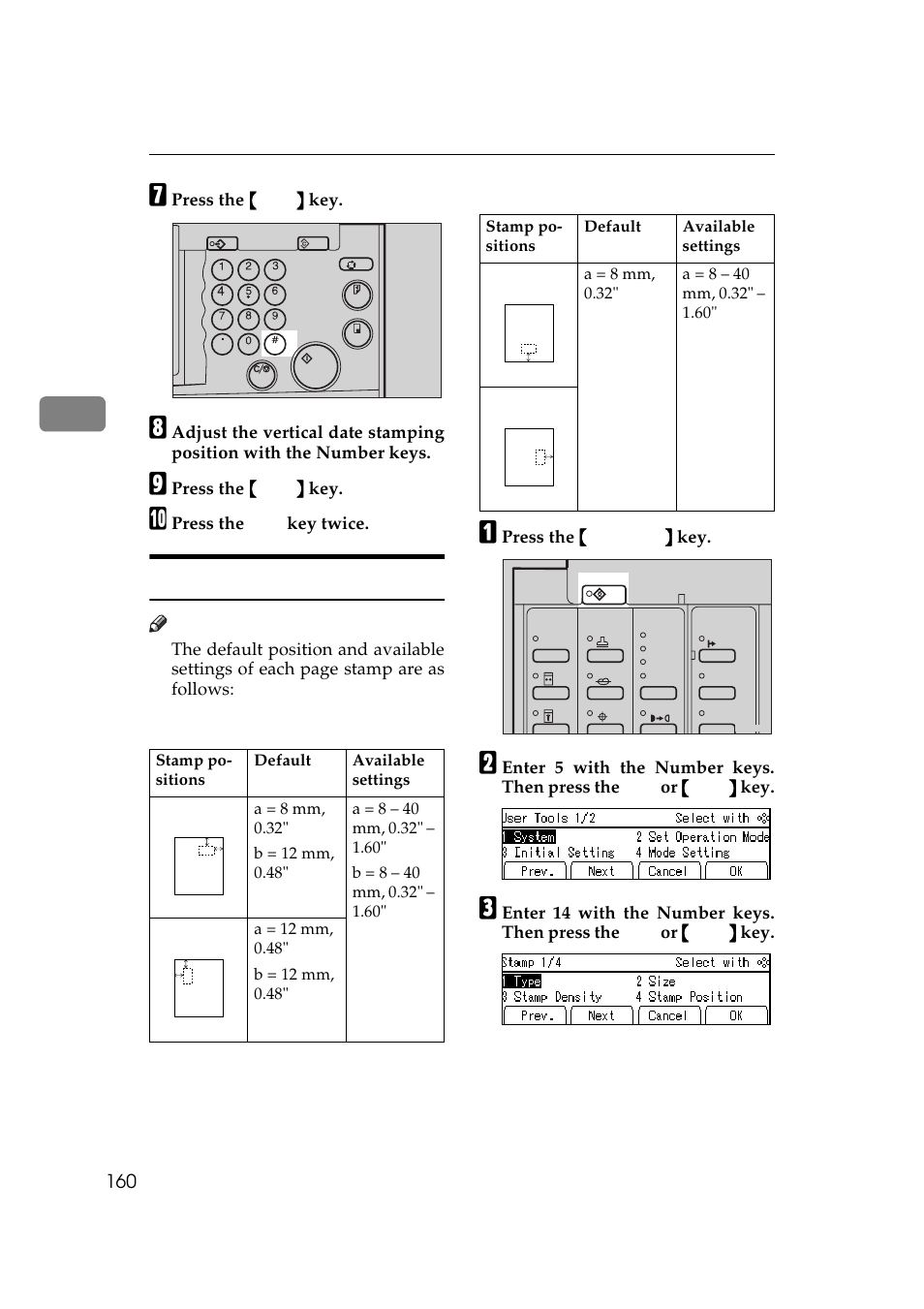 14 position (page), When you select p1, When you select -1 | Savin 5450 User Manual | Page 180 / 230