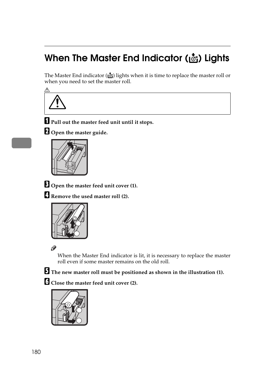 When the master end indicator, 4when the master end indicator ( c ) lights | Savin 5450 User Manual | Page 200 / 230