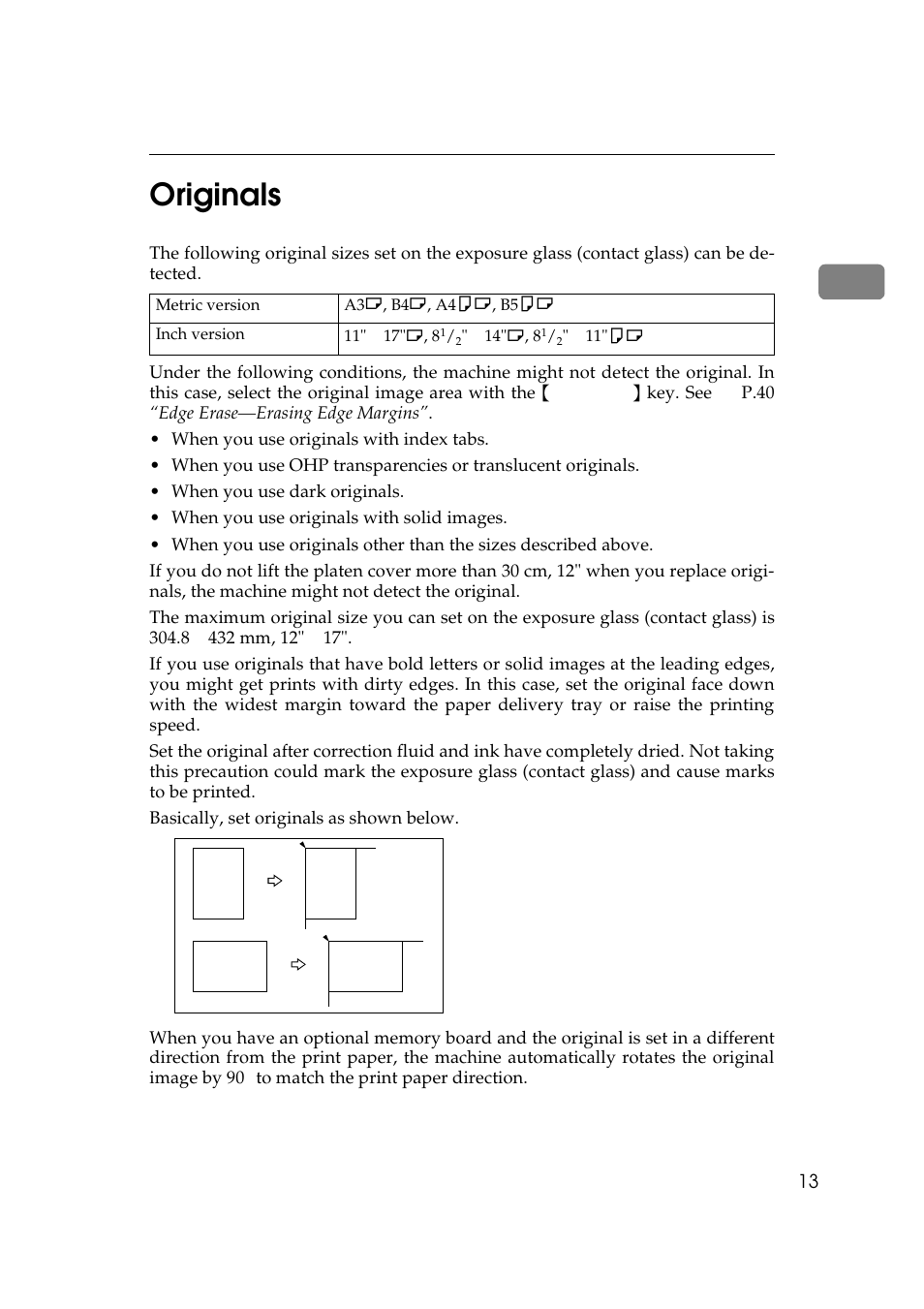 Originals, 1originals | Savin 5450 User Manual | Page 33 / 230