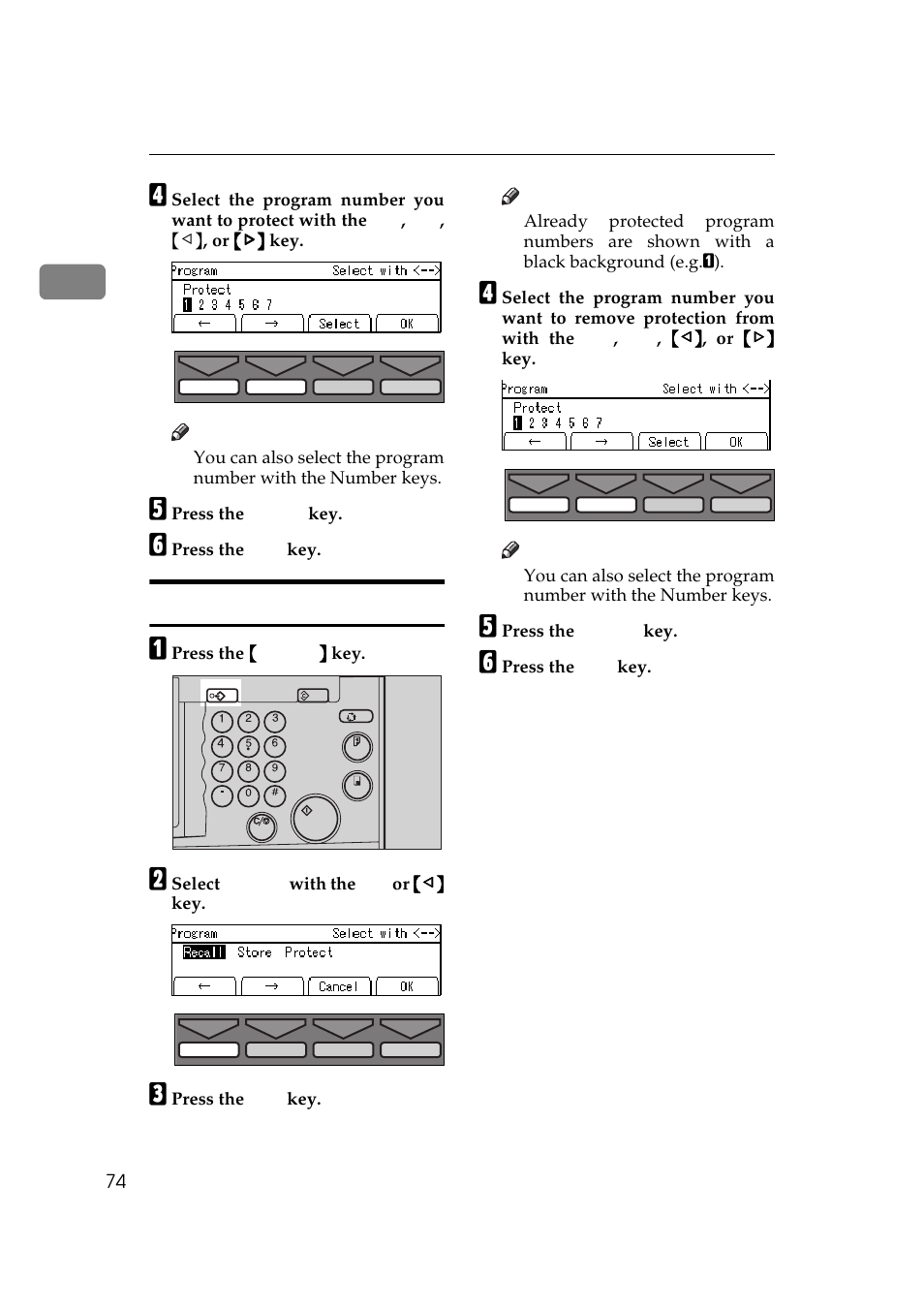 Removing program protection | Savin 5450 User Manual | Page 94 / 230