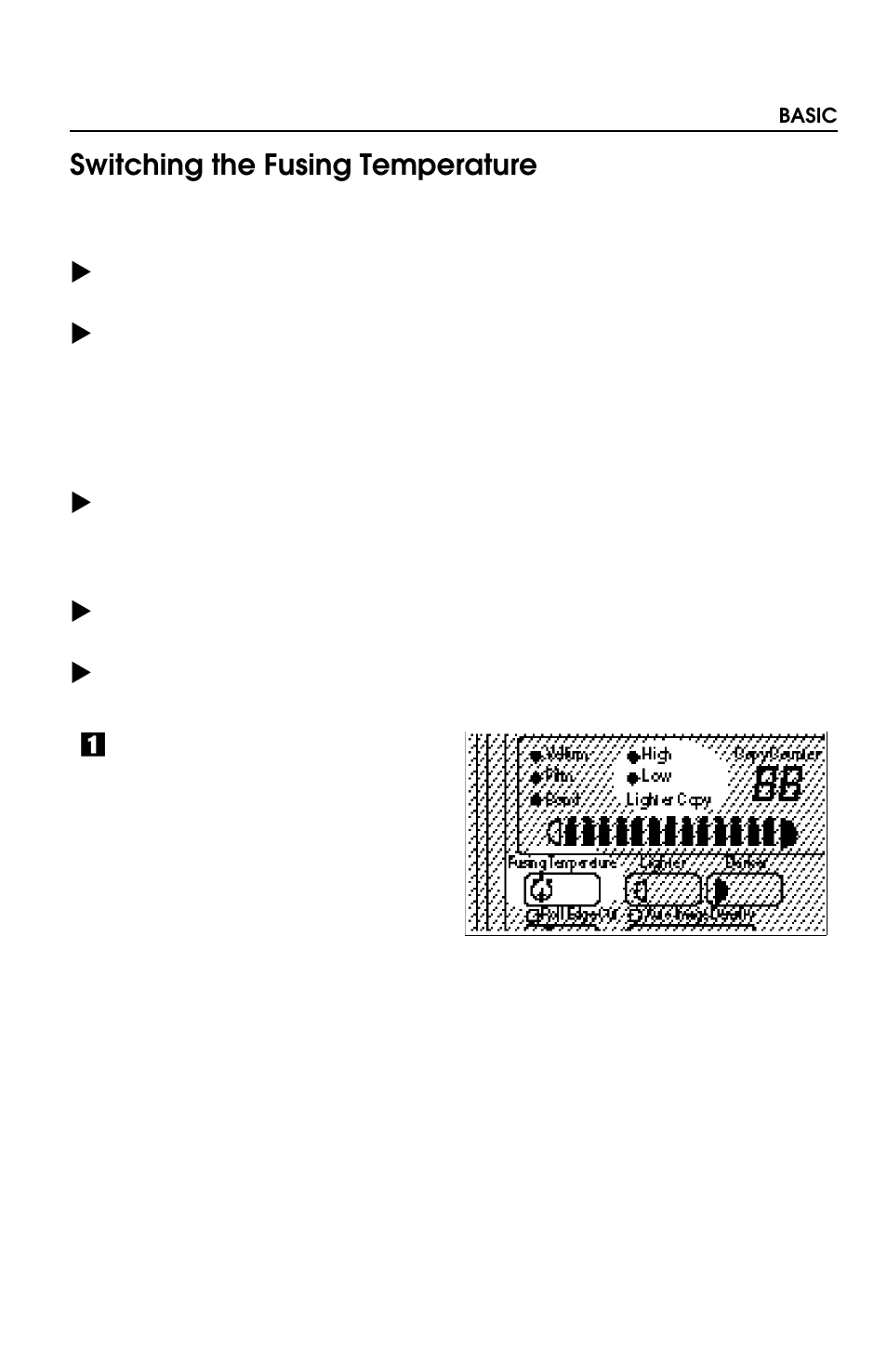 Switching the fusing temperature | Savin 8700W User Manual | Page 14 / 69