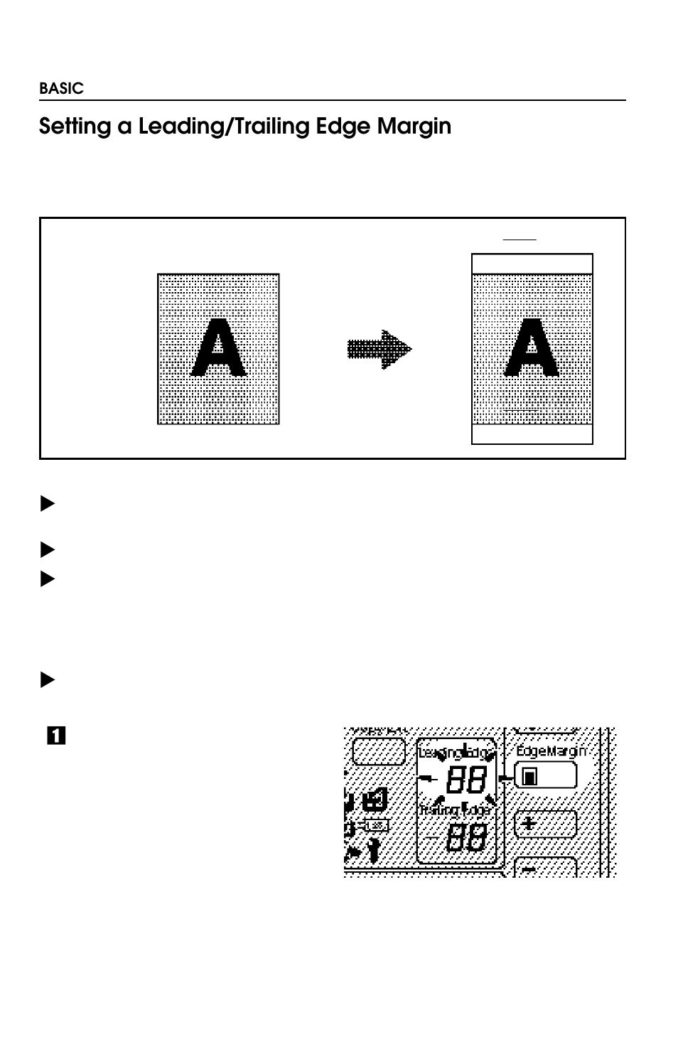 Setting a leading/trailing edge margin | Savin 8700W User Manual | Page 19 / 69