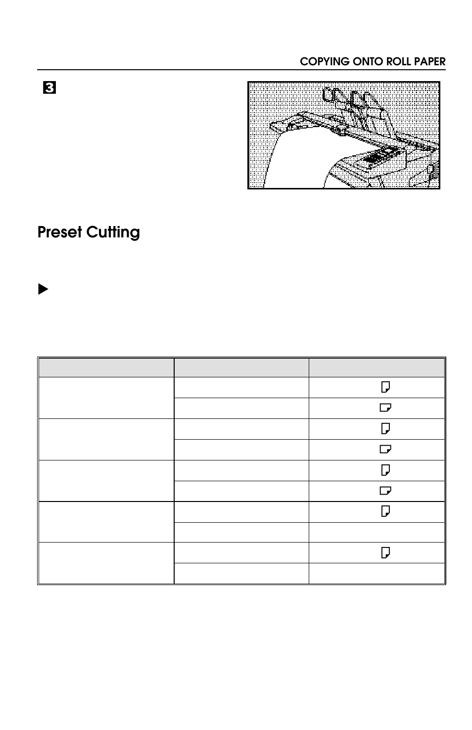 Preset cutting | Savin 8700W User Manual | Page 22 / 69