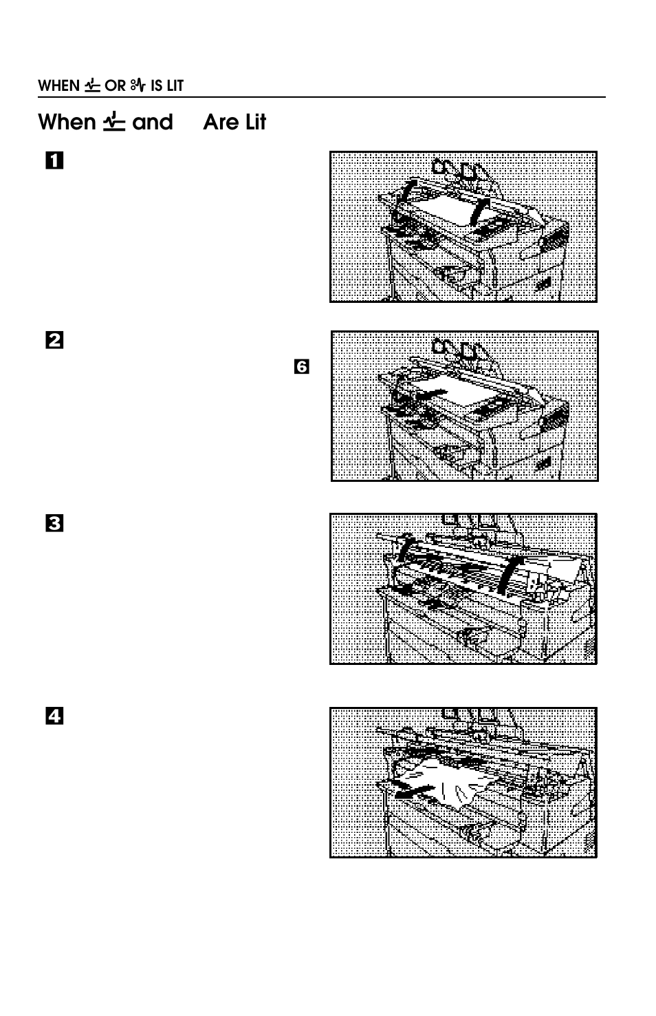 When and are lit, When a and are lit | Savin 8700W User Manual | Page 41 / 69