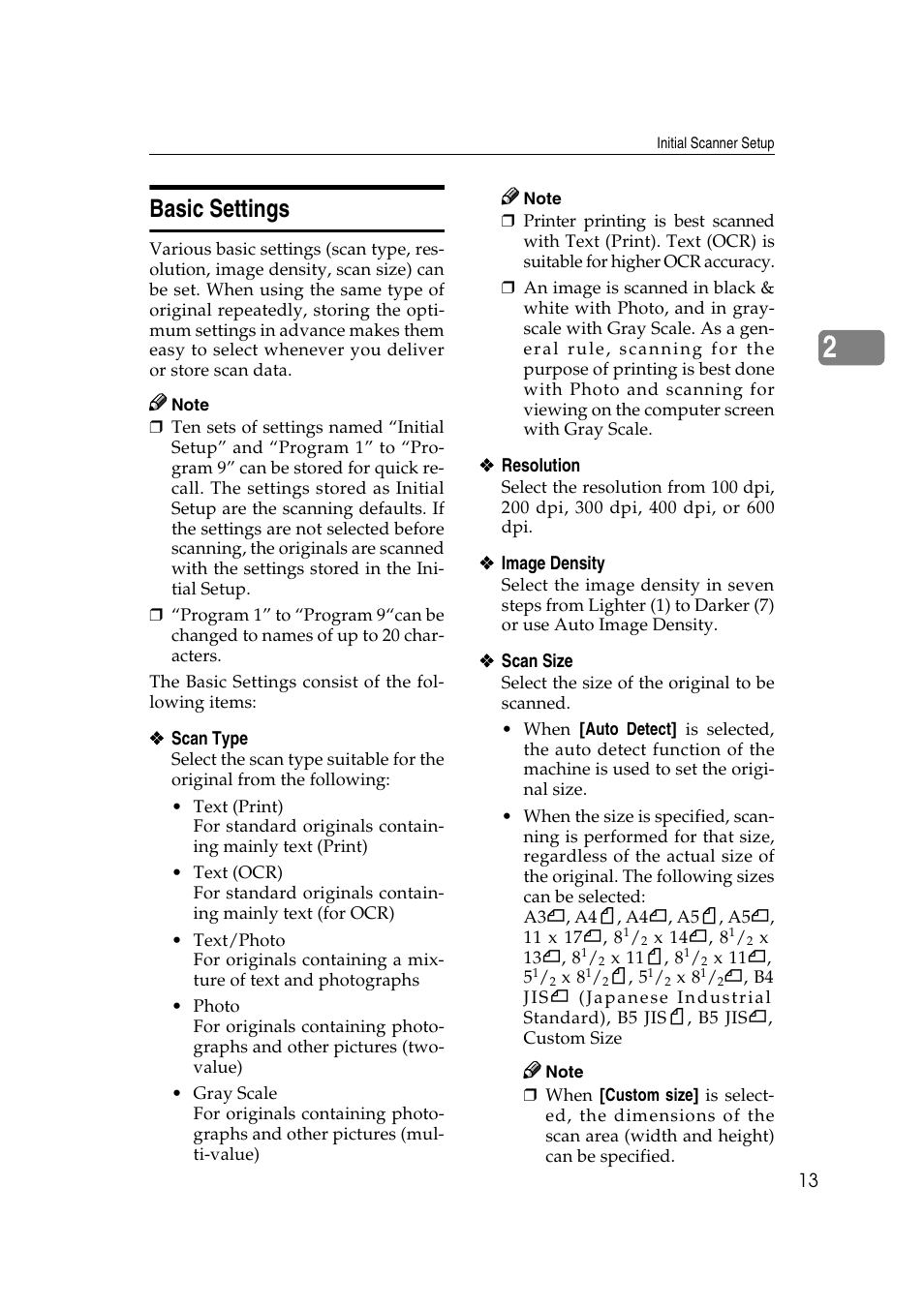 Basic settings, Ee p.13 “basic set- tings | Savin 2045 User Manual | Page 19 / 104