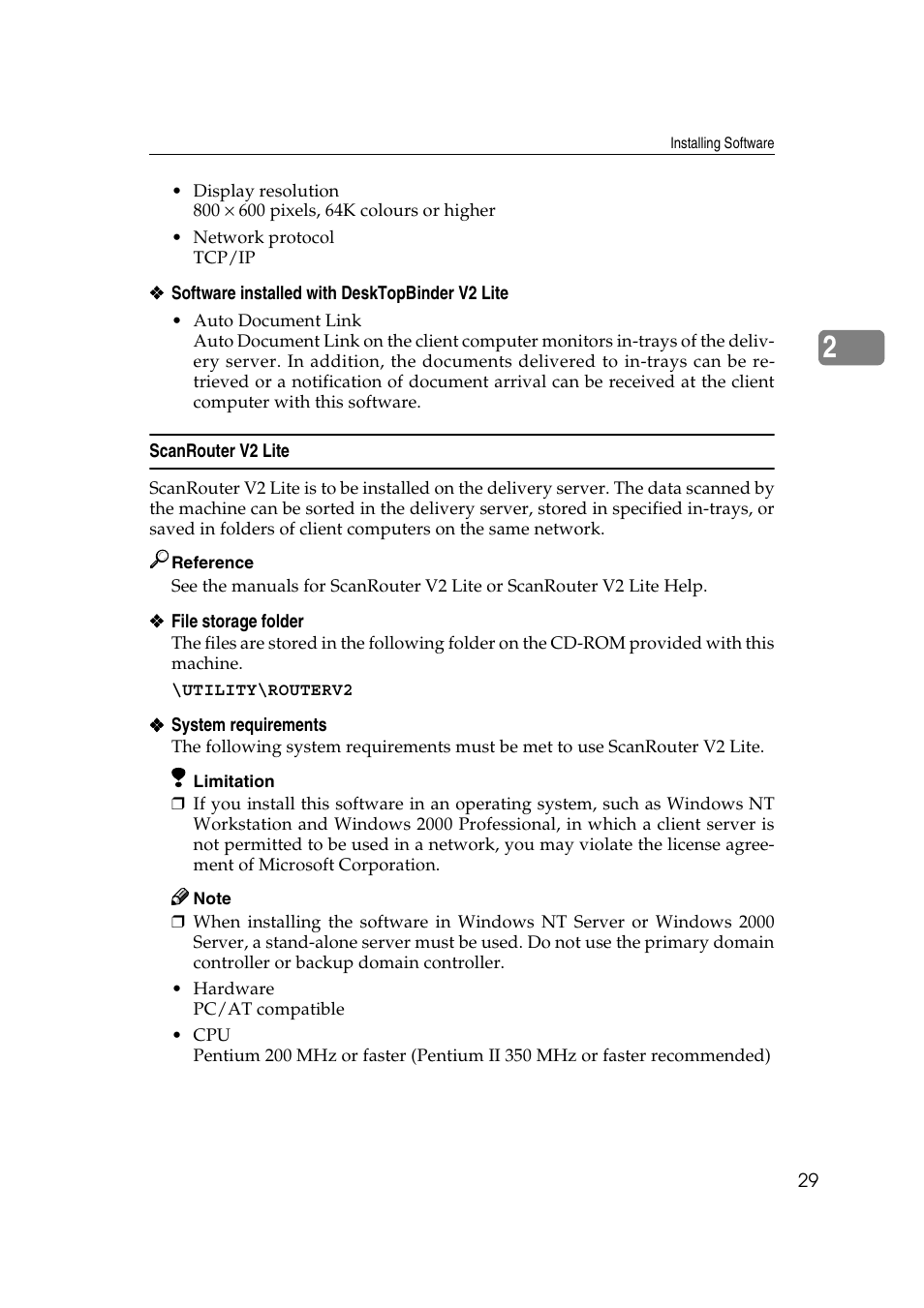 Scanrouter v2 lite | Savin 2045 User Manual | Page 35 / 104