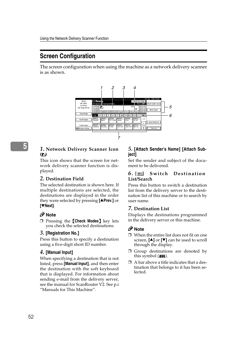 Screen configuration | Savin 2045 User Manual | Page 58 / 104