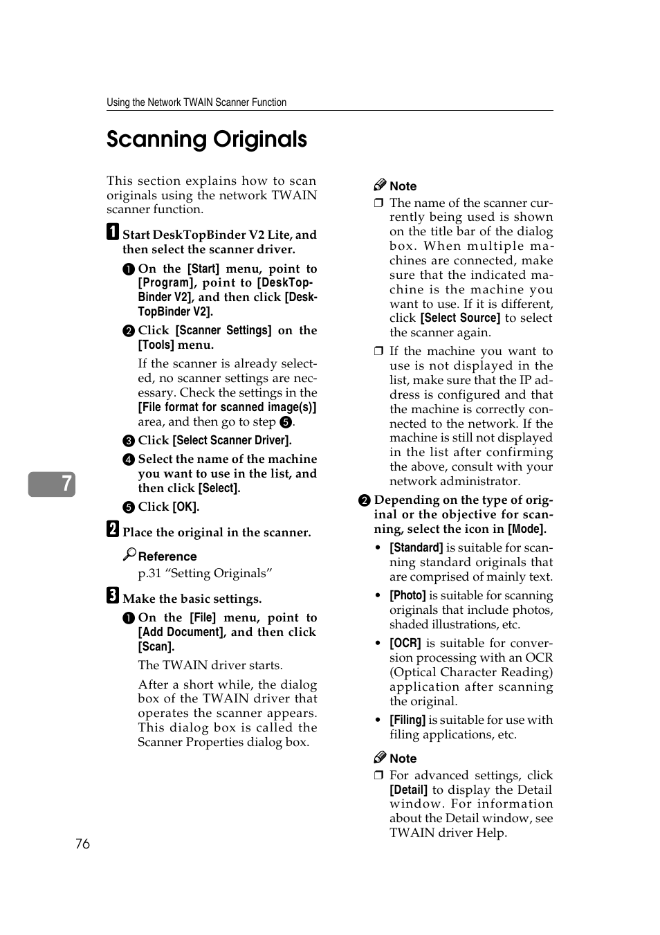 Scanning originals, 7scanning originals | Savin 2045 User Manual | Page 82 / 104