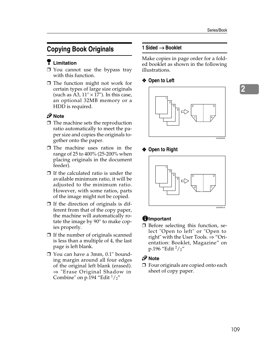 Copying book originals | Savin 2712 User Manual | Page 120 / 163