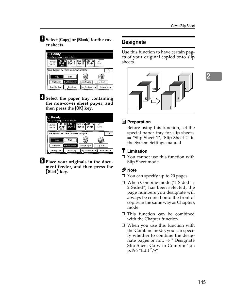 Designate | Savin 2712 User Manual | Page 156 / 163