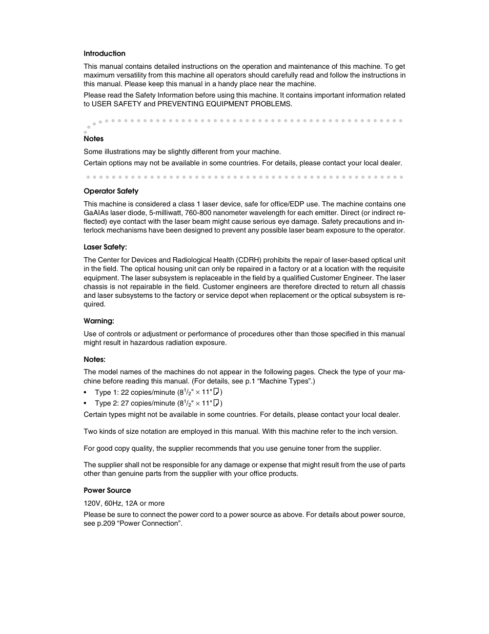 Savin 2712 User Manual | Page 2 / 163