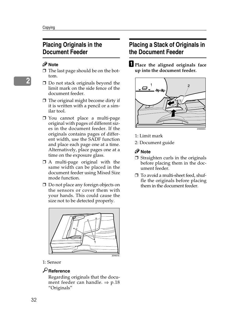 Placing originals in the document feeder | Savin 2712 User Manual | Page 43 / 163