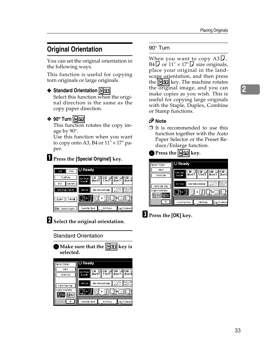 Original orientation | Savin 2712 User Manual | Page 44 / 163