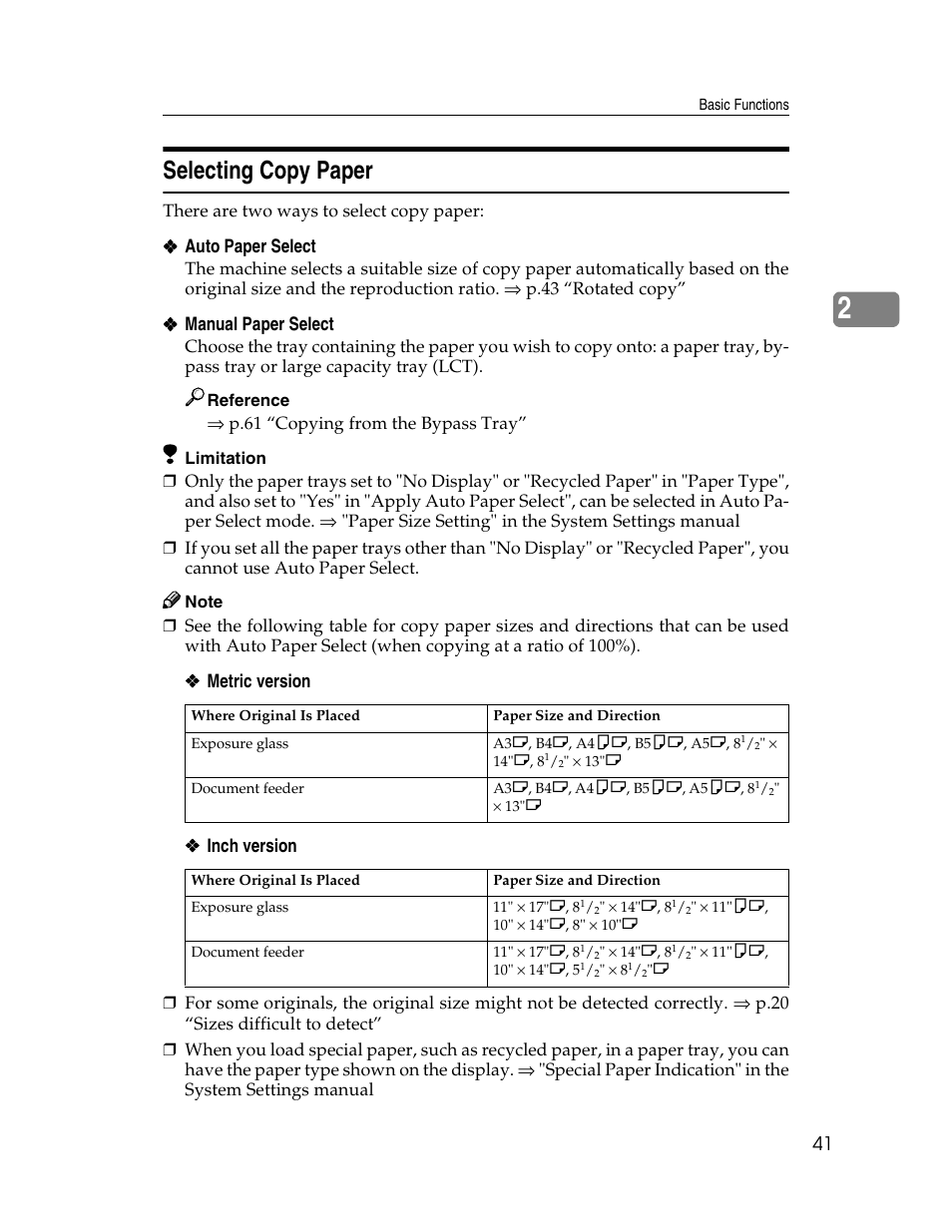 Selecting copy paper | Savin 2712 User Manual | Page 52 / 163