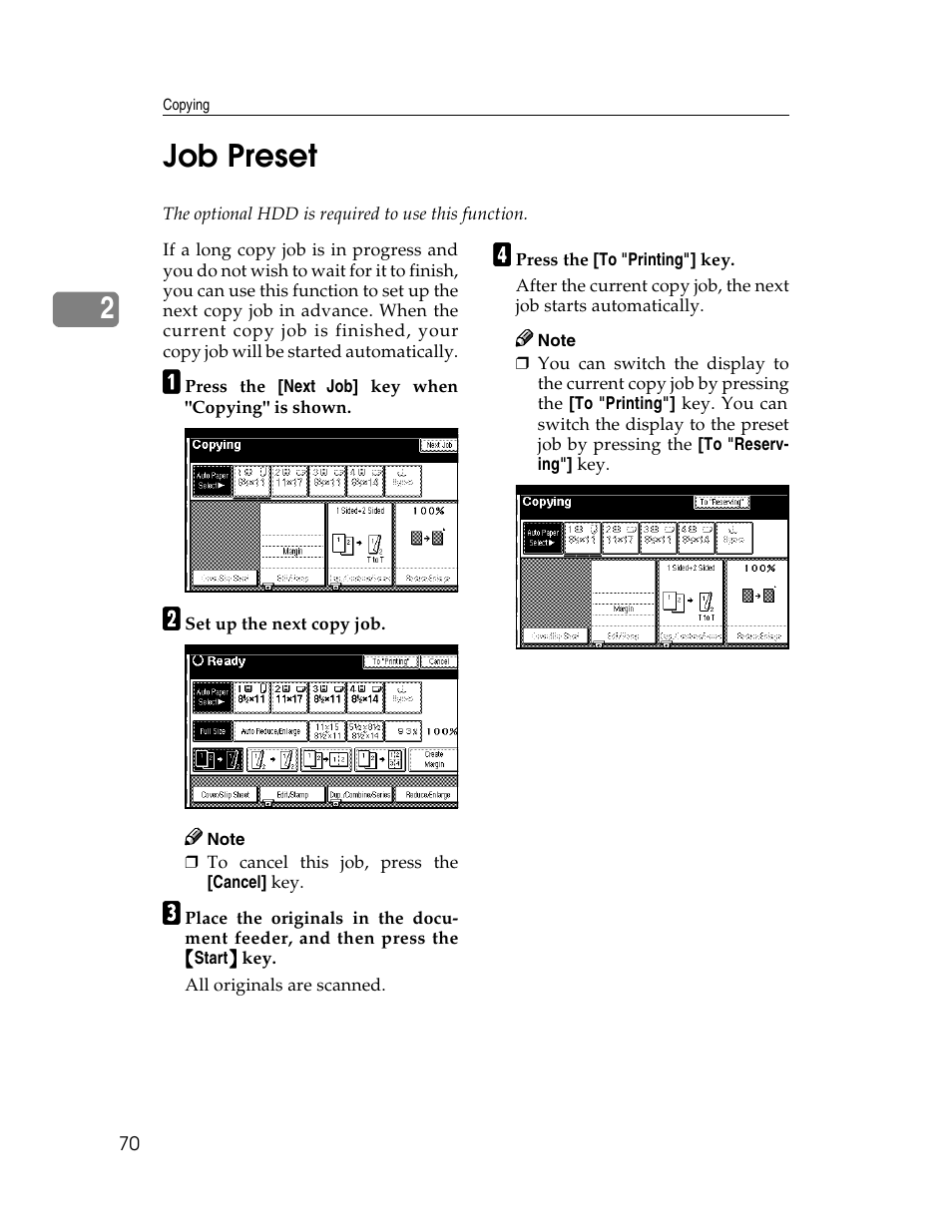 2job preset | Savin 2712 User Manual | Page 81 / 163