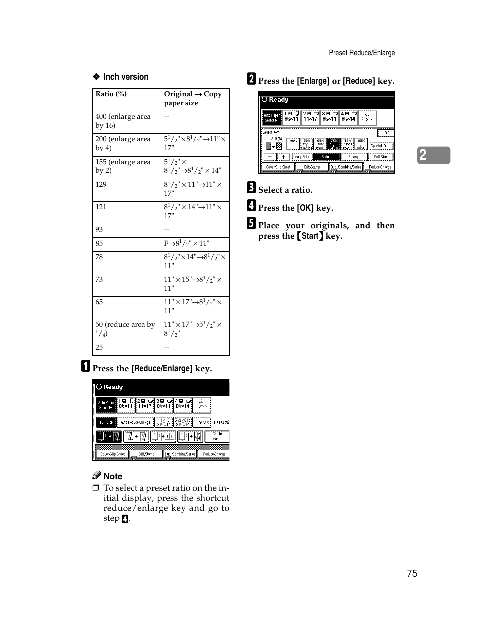 Inch version | Savin 2712 User Manual | Page 86 / 163