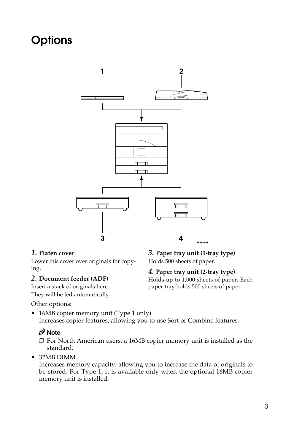 Options | Savin 1802d User Manual | Page 17 / 56