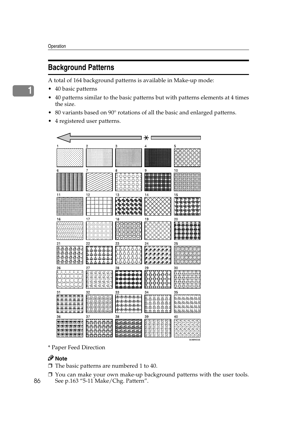 Background patterns | Savin 3360DNP User Manual | Page 106 / 233