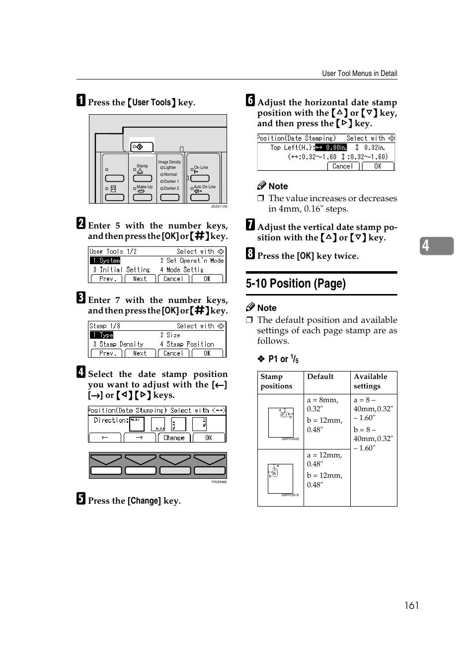 10 position (page) | Savin 3360DNP User Manual | Page 181 / 233