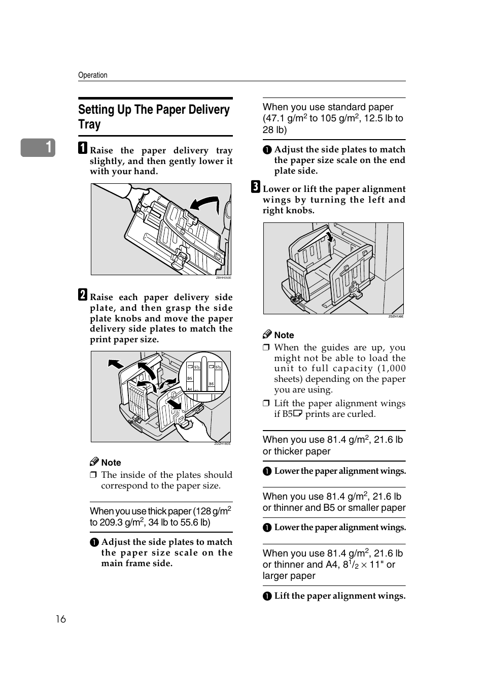 Setting up the paper delivery tray | Savin 3360DNP User Manual | Page 36 / 233