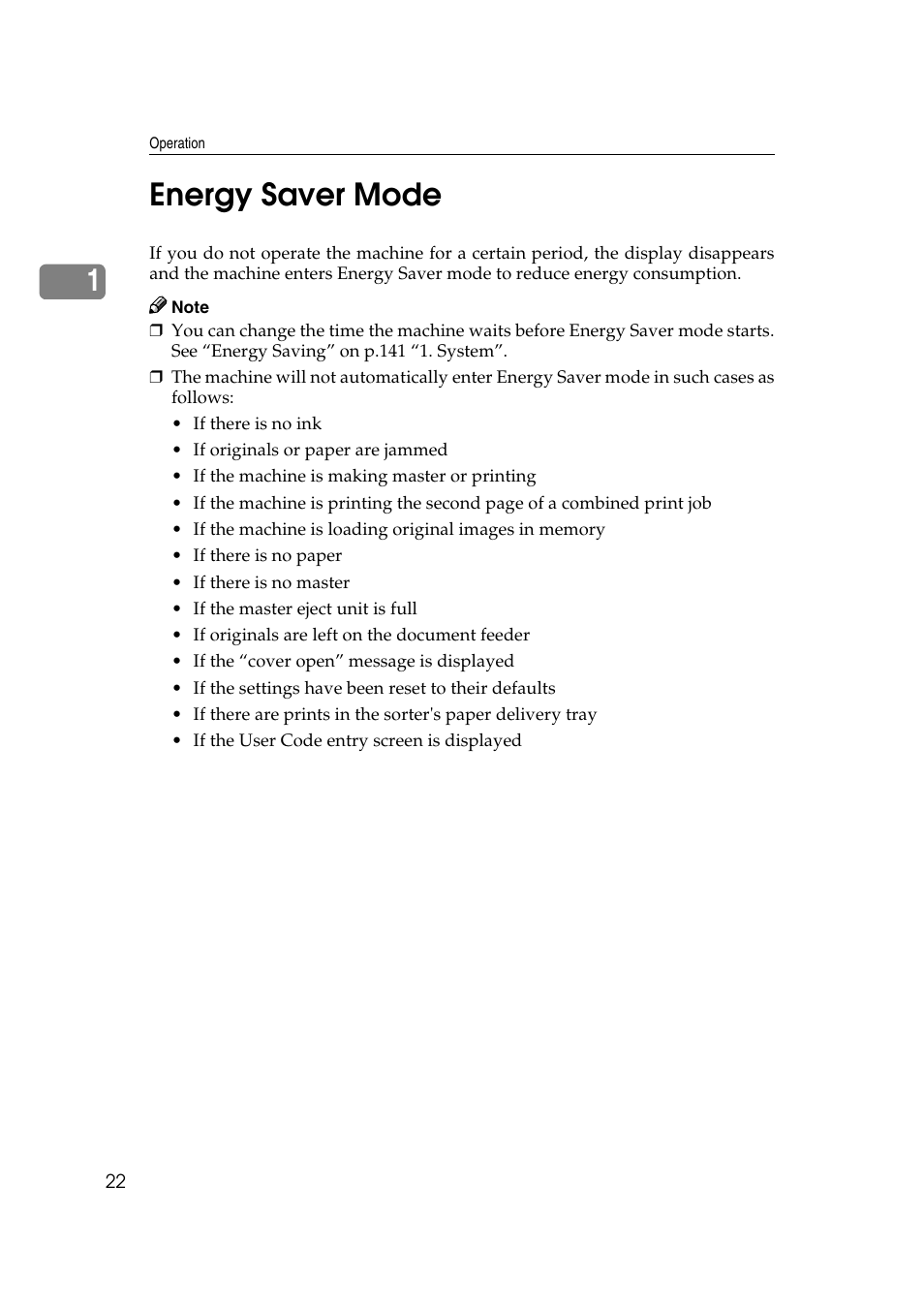 1energy saver mode | Savin 3360DNP User Manual | Page 42 / 233