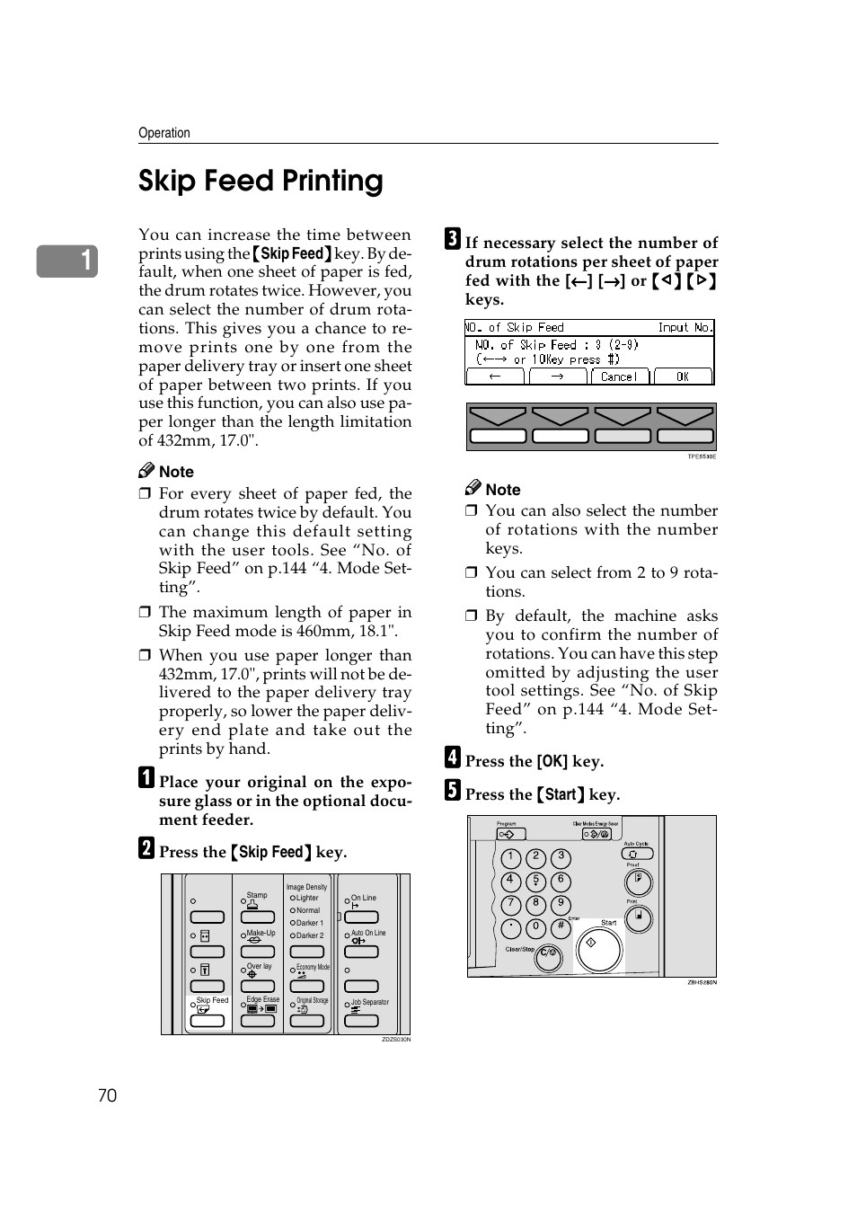1skip feed printing | Savin 3360DNP User Manual | Page 90 / 233