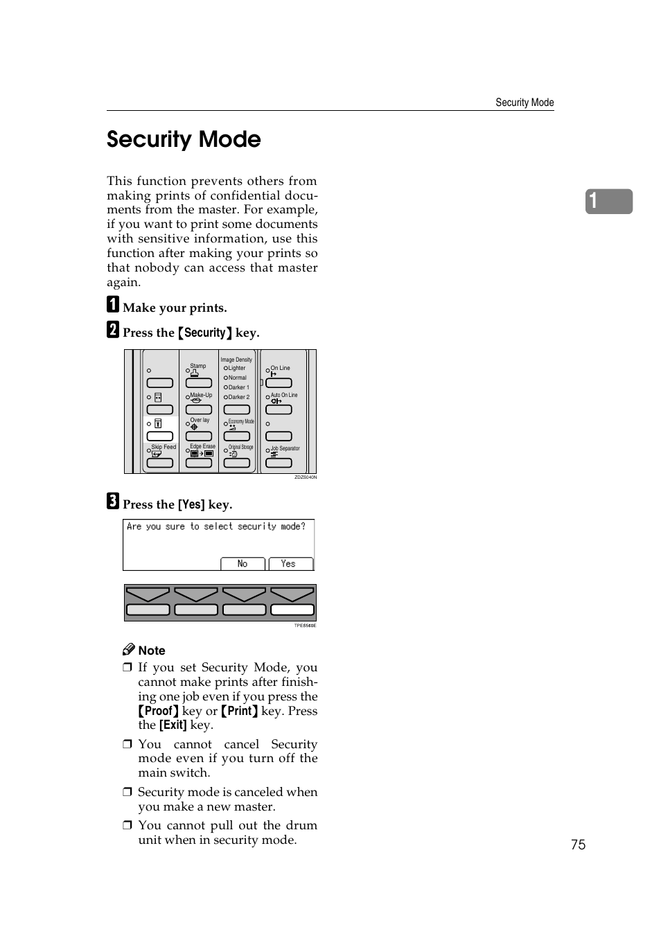 1security mode | Savin 3360DNP User Manual | Page 95 / 233