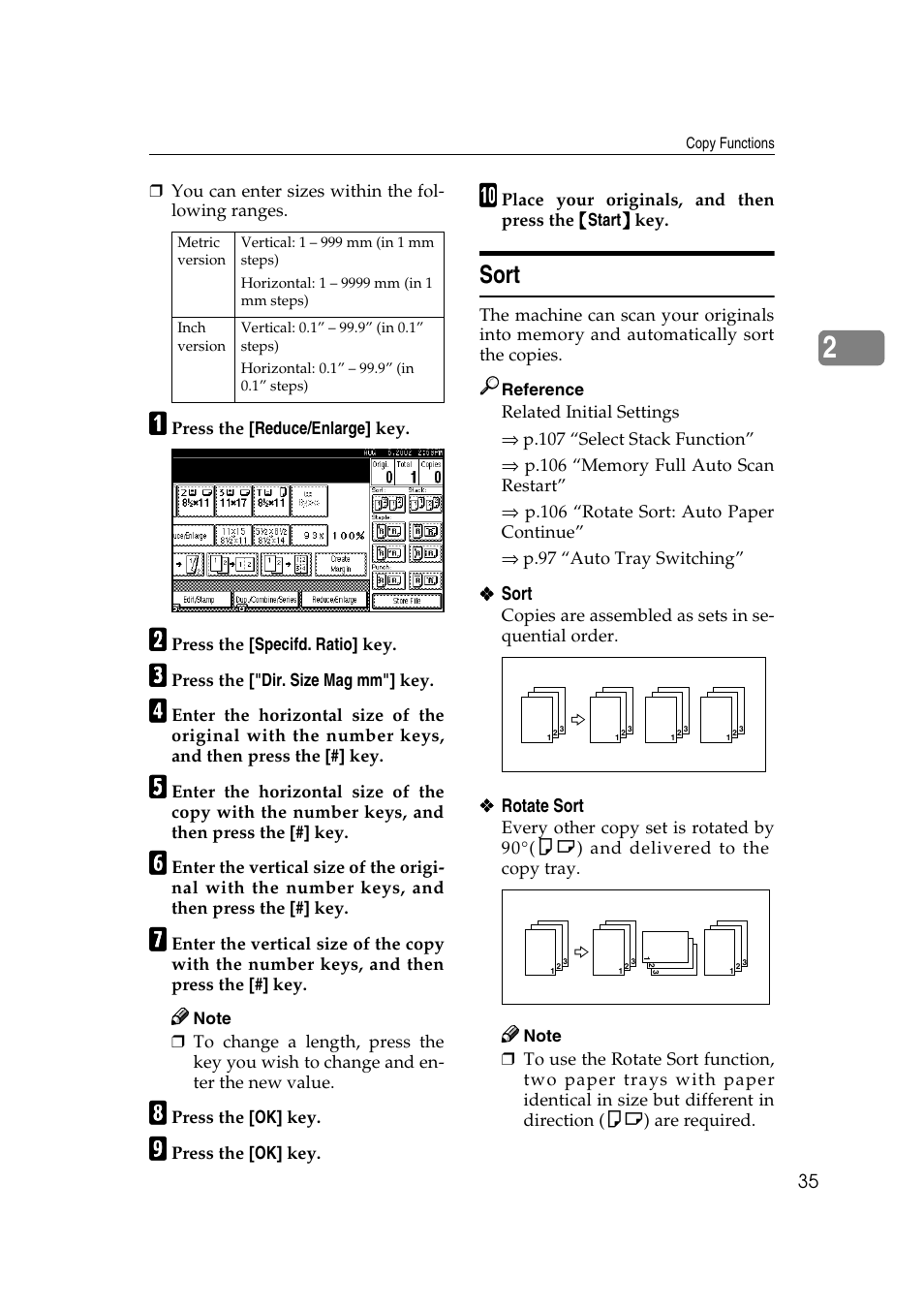 Sort | Savin 2565 User Manual | Page 45 / 88