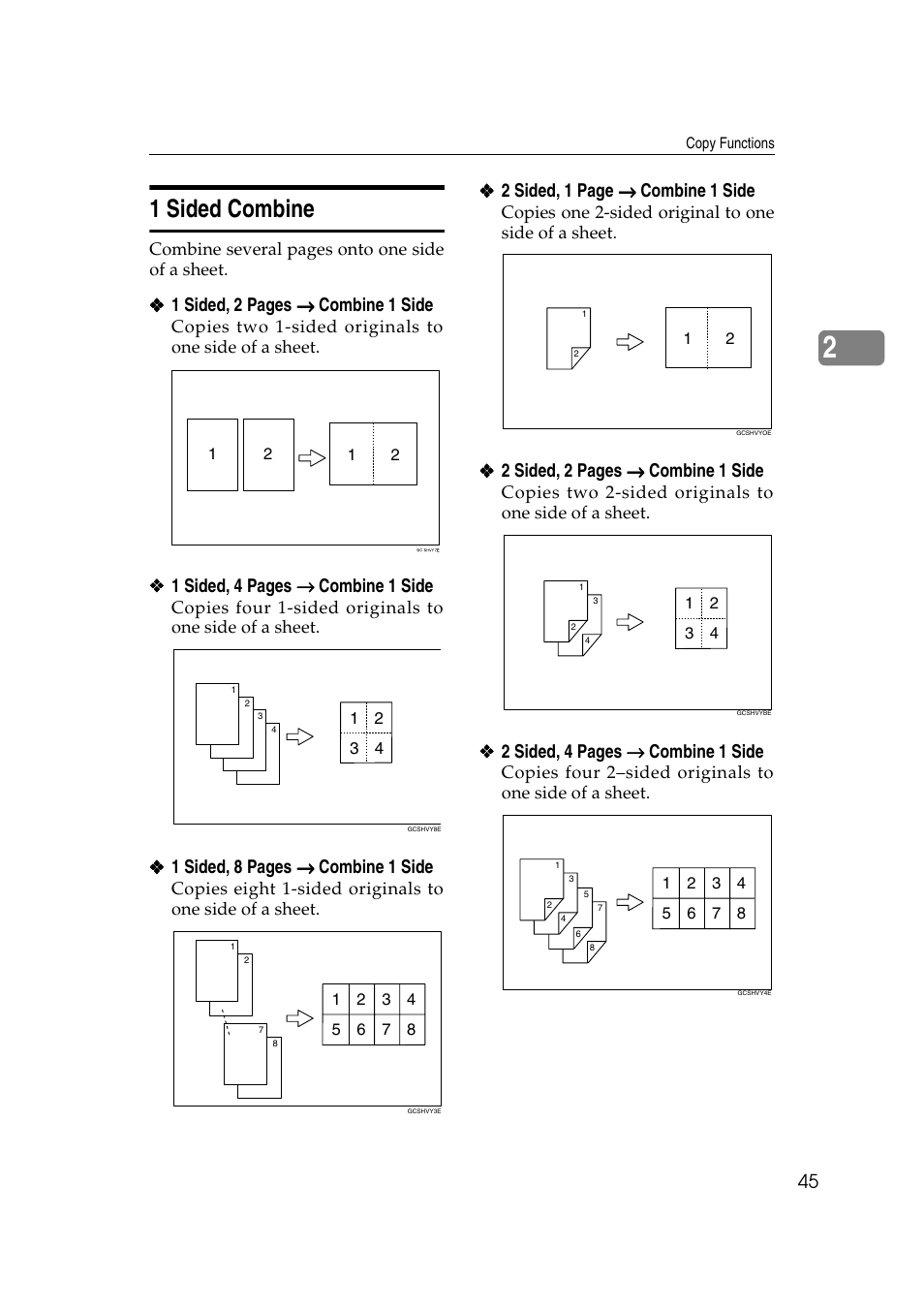 1 sided combine | Savin 2565 User Manual | Page 55 / 88