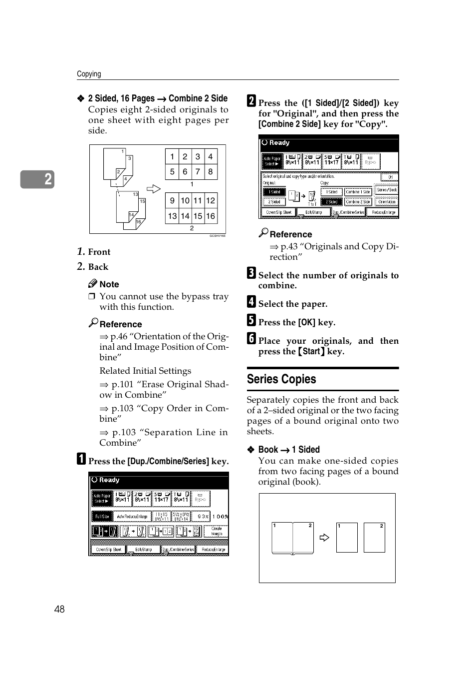 Series copies | Savin 2565 User Manual | Page 58 / 88