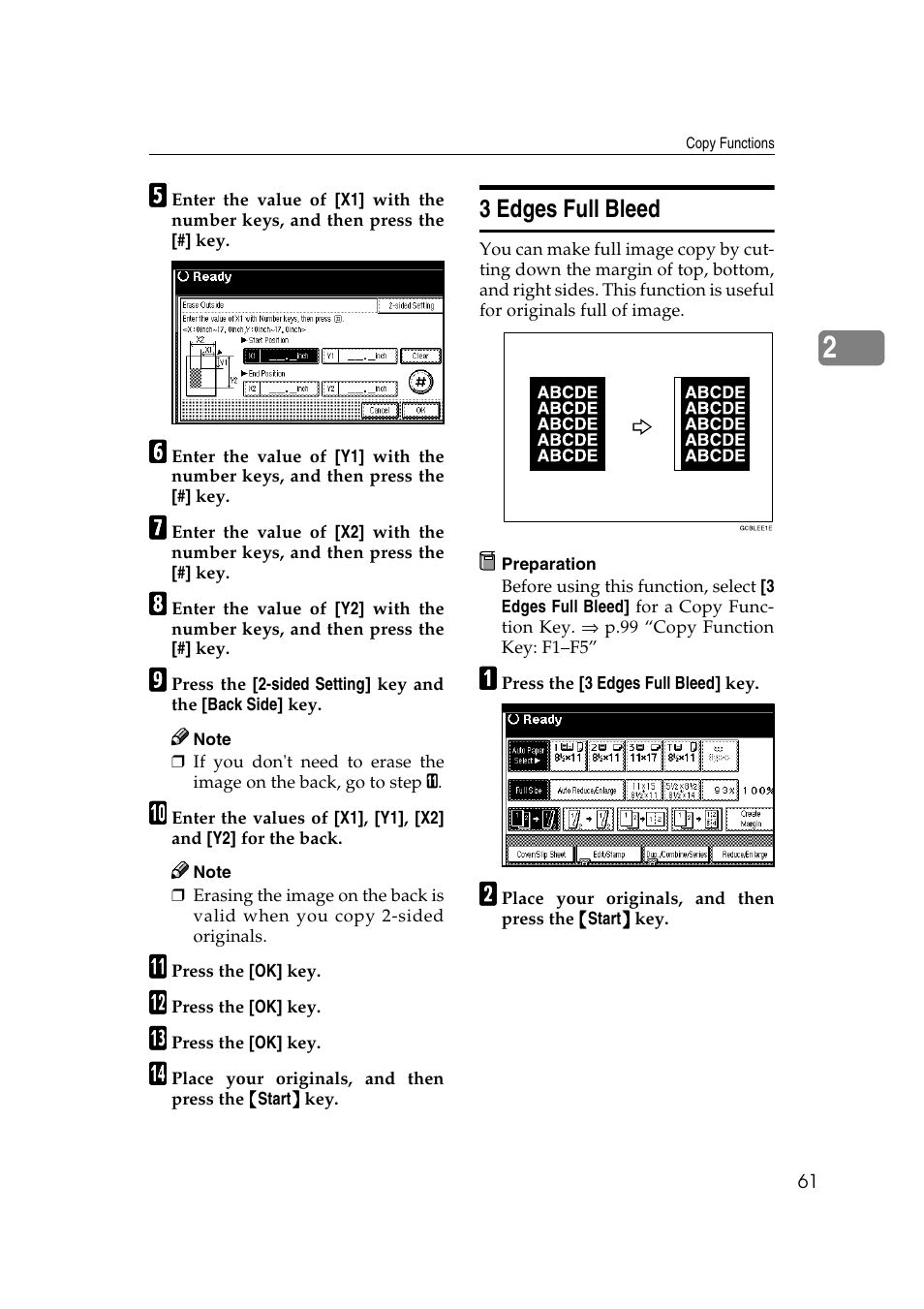 3 edges full bleed | Savin 2565 User Manual | Page 71 / 88