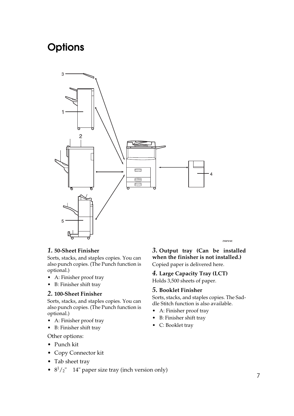 Options | Savin 3370 User Manual | Page 20 / 81