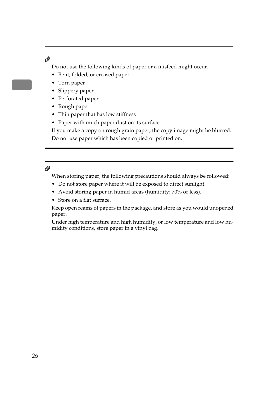 Paper storage | Savin 3370 User Manual | Page 39 / 81