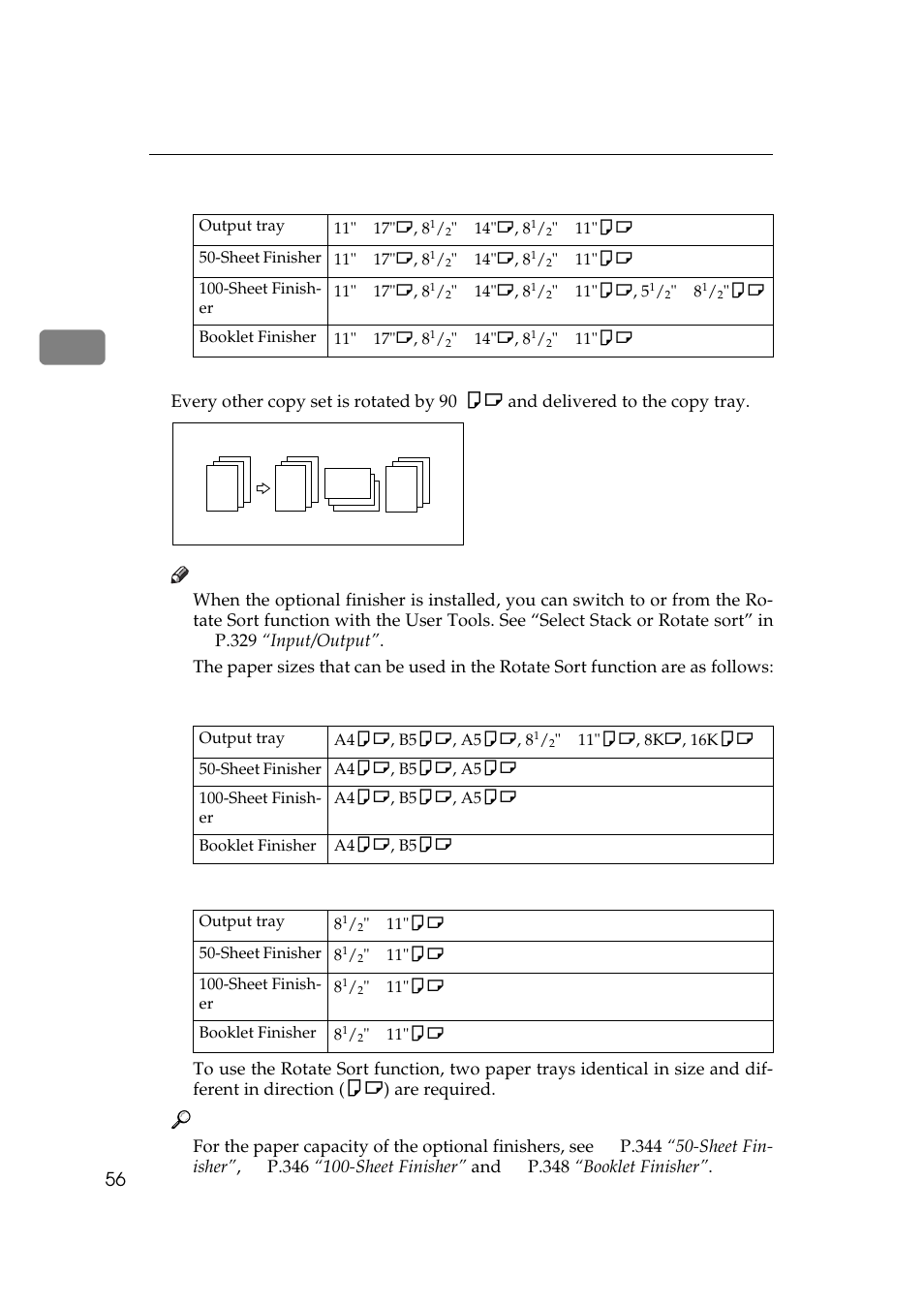 Inch version ❖ rotate sort, Metric version ❖ inch version | Savin 3370 User Manual | Page 69 / 81