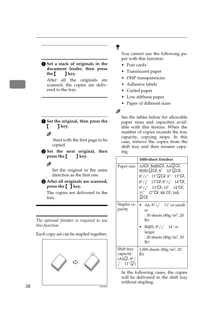 Staple | Savin 9922DP User Manual | Page 49 / 163